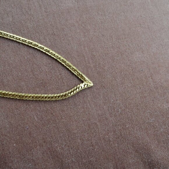 Gold Tone V Necklace - Picture 5 of 6